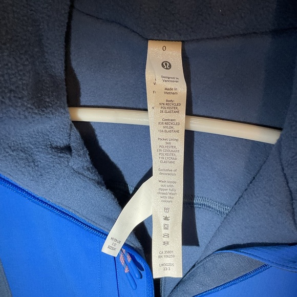 NWOT Lululemon Fleece + Ripstop Hiking Pullover size 0 - Picture 3 of 5